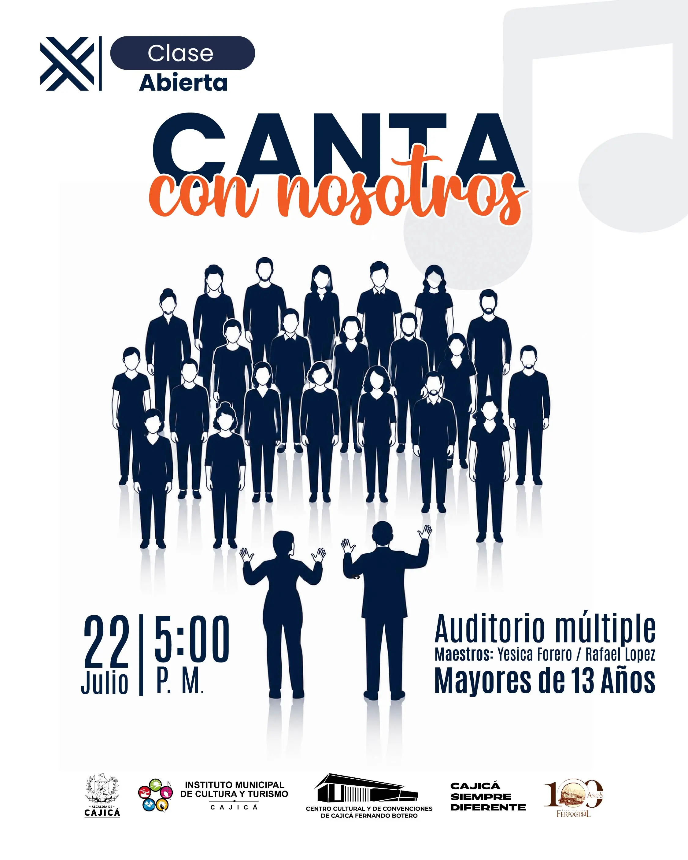 Canta con nosotros: Clase abierta coral vocal